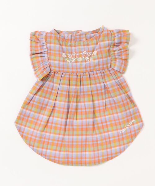 One Octave(ワンオクターヴ)の「One Octave/ワンオクターヴ/マドラスチェックワンピ/犬服(ドッグウェア)(ペットウェア・レディース・ブルー/オレンジ・S/L/2M/2L/XS/M)」の7枚目の写真