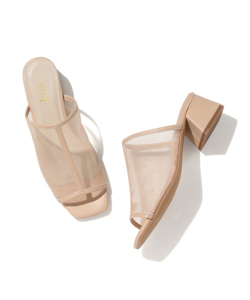 Juze（ジュゼ）の「チュールヒールサンダル（サンダル・レディース・ベージュ系その他/オフホワイト・M/S/L）」の15枚目の写真
