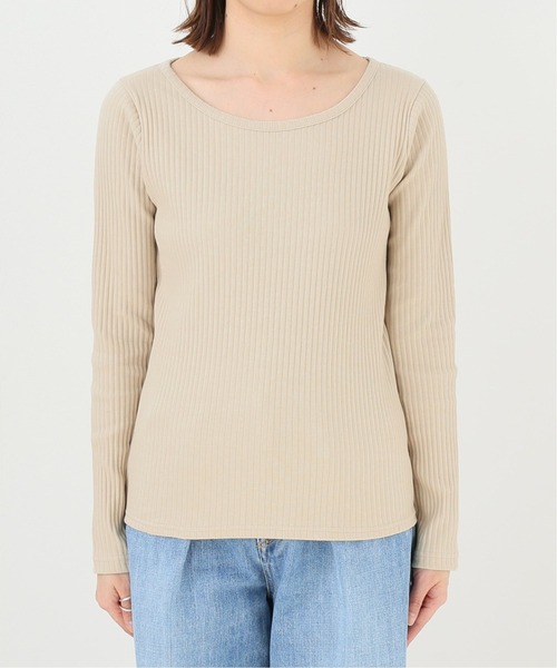 SLOBE IENA(スローブイエナ)の「プリーツリブプルオーバー【手洗い可能】◆(Tシャツ/カットソー・レディース・ホワイト/ブラウン/ベージュ/ブルー・FREE)」の15枚目の写真