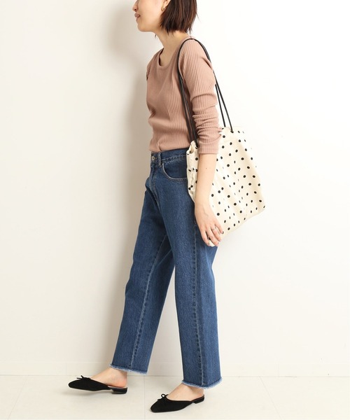 SLOBE IENA(スローブイエナ)の「プリーツリブプルオーバー【手洗い可能】◆(Tシャツ/カットソー・レディース・ホワイト/ブラウン/ベージュ/ブルー・FREE)」の5枚目の写真