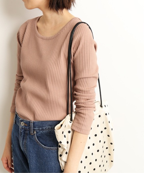 SLOBE IENA(スローブイエナ)の「プリーツリブプルオーバー【手洗い可能】◆(Tシャツ/カットソー・レディース・ホワイト/ブラウン/ベージュ/ブルー・FREE)」の11枚目の写真