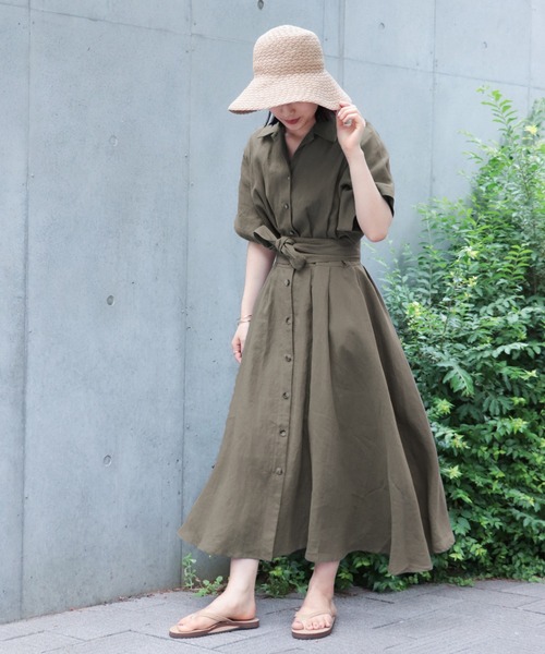 A PUPIL(アピューピル)の「【A PUPIL/ア ピューピル】別注OC DR:ワンピース◆(ワンピース・レディース・グレー/グリーン/イエロー/ネイビー・S)」の2枚目の写真