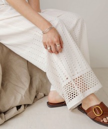 Bab | 【WEB限定】コットンレースミックスパンツ(その他パンツ)