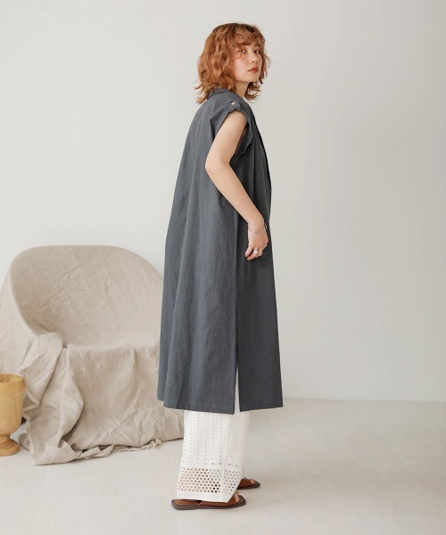 Bab（バブ）の「【WEB限定】コットンレースミックスパンツ（その他パンツ・レディース・ブラウン/オフホワイト/チャコールグレー・38）」の10枚目の写真