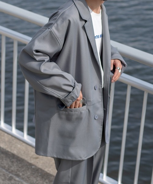 セール】【セットアップ着用可】ルーズテーラードジャケット