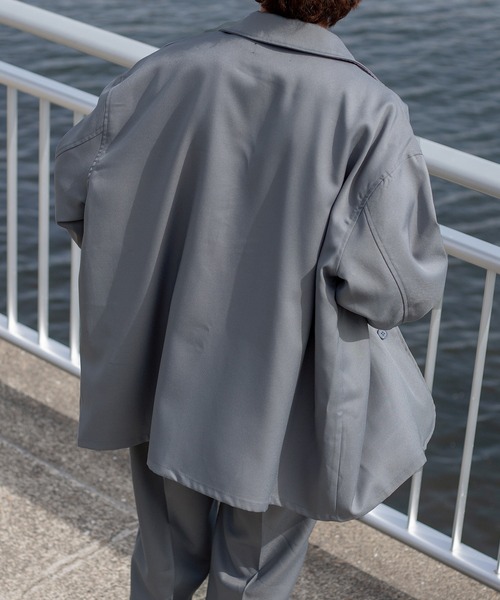 kutir（クティール）の「【セットアップ着用可】ルーズテーラードジャケット（テーラードジャケット・メンズ・ブラック/ダークブラウン/ブルーグレー・MEDIUM/LARGE）」の11枚目の写真