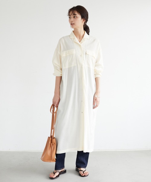 セール オープンカラーサファリワンピース シャツワンピース Craft Standard Boutique クラフトスタンダードブティック のファッション通販 Zozotown