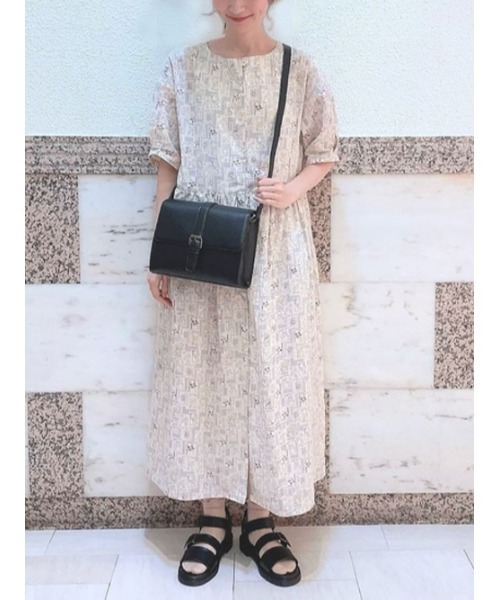 切手柄ワンピース ワンピース Ehka Ehka Sopo エヘカソポ のファッション