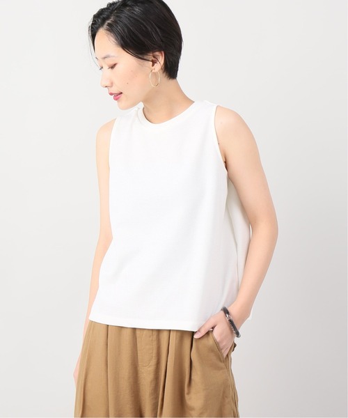 Simplicite(サンプリシテ)の「カットミラノT/T(Tシャツ/カットソー・レディース・ホワイト/ブラック/ベージュ/イエロー・FREE)」の1枚目の写真