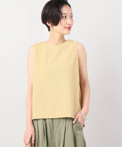 Simplicite(サンプリシテ)の「カットミラノT/T(Tシャツ/カットソー・レディース・ホワイト/ブラック/ベージュ/イエロー・FREE)」の4枚目の写真