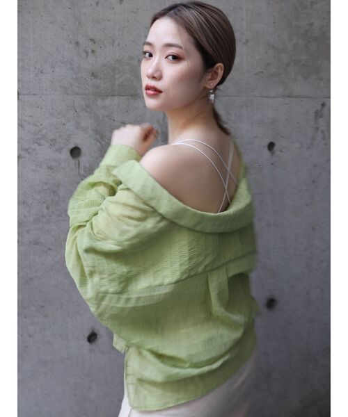 MURUA（ムルーア）の「バッククロスリブキャミソール（キャミソール・レディース・ホワイト/ブラック/オレンジ/ベージュ・FREE）」の13枚目の写真