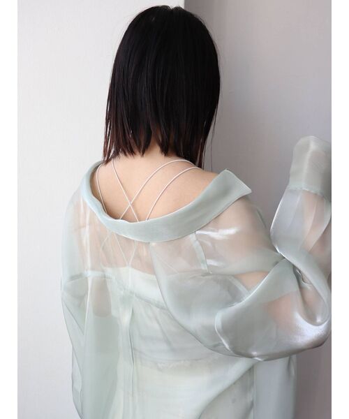 MURUA（ムルーア）の「バッククロスリブキャミソール（キャミソール・レディース・ホワイト/ブラック/オレンジ/ベージュ・FREE）」の8枚目の写真