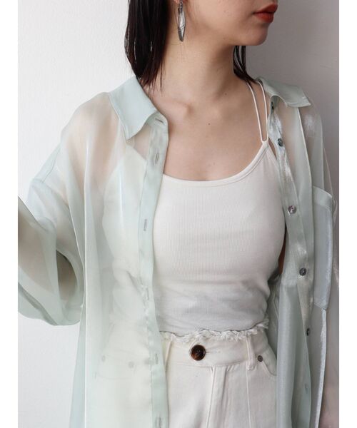 MURUA（ムルーア）の「バッククロスリブキャミソール（キャミソール・レディース・ホワイト/ブラック/オレンジ/ベージュ・FREE）」の16枚目の写真