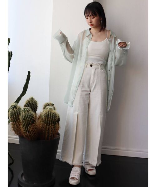 MURUA（ムルーア）の「バッククロスリブキャミソール（キャミソール・レディース・ホワイト/ブラック/オレンジ/ベージュ・FREE）」の18枚目の写真