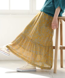 osharewalker | 『小花柄ティアードマキシスカート』(スカート)