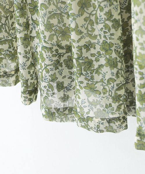 osharewalker（オシャレウォーカー）の「【廃盤】『小花柄ティアードマキシスカート』（スカート・レディース・グリーン/ネイビー/イエロー・FREE）」の14枚目の写真