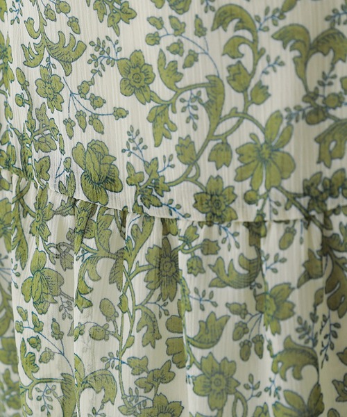 osharewalker（オシャレウォーカー）の「【廃盤】『小花柄ティアードマキシスカート』（スカート・レディース・グリーン/ネイビー/イエロー・FREE）」の16枚目の写真