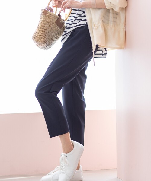 THE SHOP TK (ザ ショップ ティーケー )の「◆【VERY6月号掲載】CARREMAN 美for テーパードパンツ(スーツパンツ・レディース・ベージュ/パープル/ネイビー/グレー/ベビーピンク/パープル系2・11/10/12/13/14)」の3枚目の写真