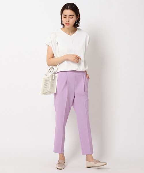 THE SHOP TK (ザ ショップ ティーケー )の「◆【VERY6月号掲載】CARREMAN 美for テーパードパンツ(スーツパンツ・レディース・ベージュ/パープル/ネイビー/グレー/ベビーピンク/パープル系2・11/10/12/13/14)」の9枚目の写真