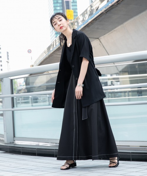 HARE（ハレ）の「スクエアStringサンダル(HARE)（サンダル・レディース・ブラック/グリーン・M/L）」の7枚目の写真