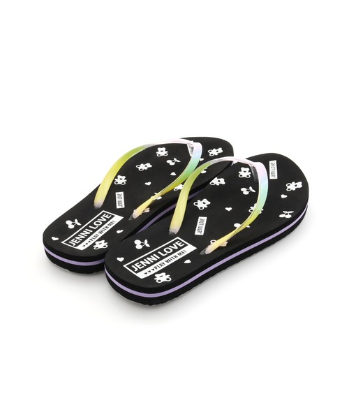 JENNI love（ジェニィラブ）の「グラデ総柄ビーチサンダル（サンダル・キッズ・ブラック/ラベンダー・22cm/23cm/24cm/20cm/21cm）」の5枚目の写真