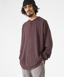 PORT BY ARK | PORT BY ARK / ポートバイアーク：Henry neck LS T-shirt：PO09-T001[COR](Tシャツ/カットソー)