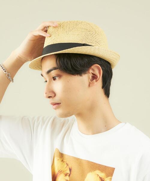 green label relaxing(グリーンレーベルリラクシング)の「SC GLR WOVEN ペーパー ハット(ハット・メンズ・ダークブラウン/ベージュ・FREE)」の1枚目の写真