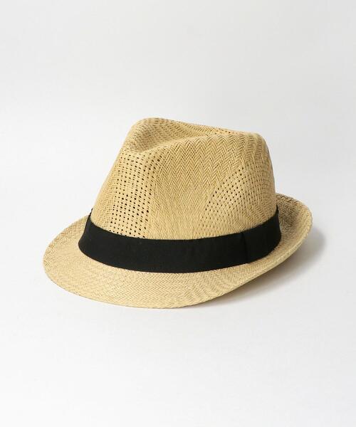 green label relaxing(グリーンレーベルリラクシング)の「SC GLR WOVEN ペーパー ハット(ハット・メンズ・ダークブラウン/ベージュ・FREE)」の3枚目の写真