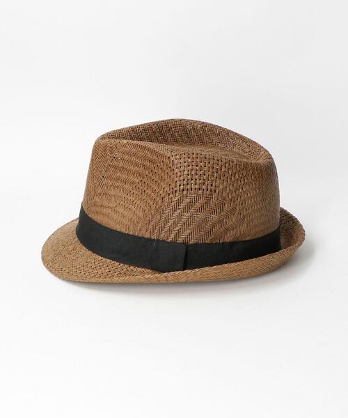 green label relaxing(グリーンレーベルリラクシング)の「SC GLR WOVEN ペーパー ハット(ハット・メンズ・ダークブラウン/ベージュ・FREE)」の4枚目の写真