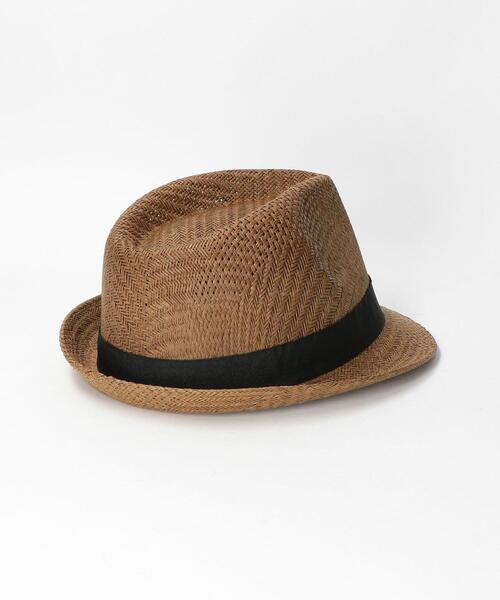 green label relaxing(グリーンレーベルリラクシング)の「SC GLR WOVEN ペーパー ハット(ハット・メンズ・ダークブラウン/ベージュ・FREE)」の5枚目の写真