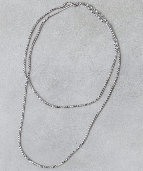 RASVOA（ラスボア）の「２連ロングネックレス（ネックレス・レディース・シルバー・FREE）」の3枚目の写真
