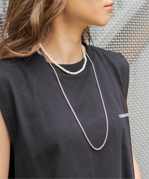 RASVOA（ラスボア）の「２連ロングネックレス（ネックレス・レディース・シルバー・FREE）」の7枚目の写真
