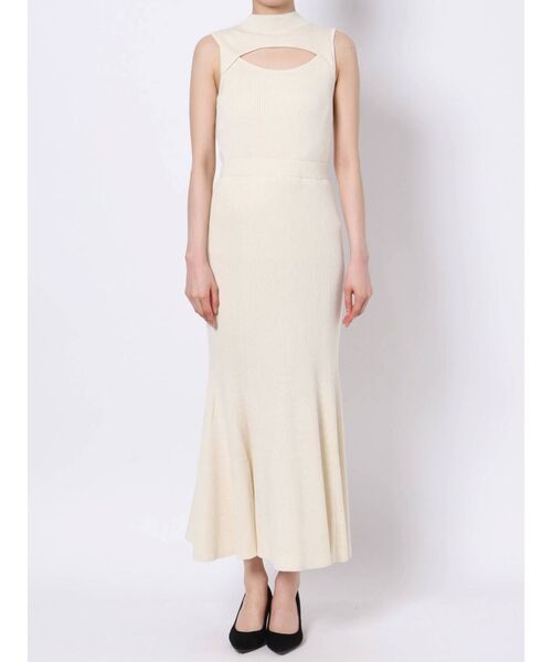 GYDA（ジェイダ）の「フロントオープンマーメイドニットワンピース（ワンピース・レディース・アイボリー/ブラック/ベージュ・FREE）」の16枚目の写真