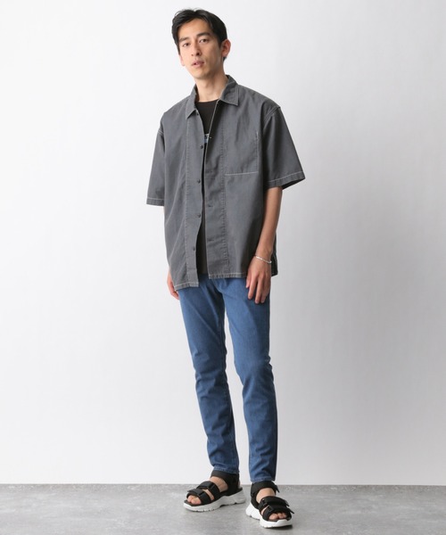 GLOBAL WORK（グローバルワーク）の「デニムカバーオールシャツ半袖