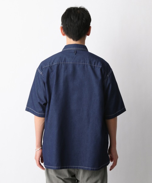 GLOBAL WORK(グローバルワーク)の「デニムカバーオールシャツ半袖/935473(シャツ/ブラウス・メンズ・ネイビー/グレー/ブルー・SMALL/MEDIUM/LARGE)」の16枚目の写真