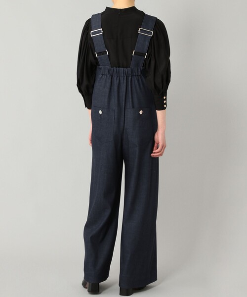 GRACE CONTINENTAL(グレースコンチネンタル)の「ウエストタックサロペット(サロペット/オーバーオール・レディース・ベージュ/インディゴブルー・36)」の4枚目の写真