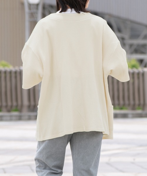 PairPair（ペアペア）の「サーマルカットソーカーデ（ユニセックス）（カーディガン/ボレロ・メンズ・ブラック/ブルー/アイボリー・FREE）」の13枚目の写真