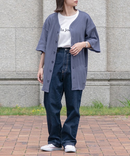 PairPair（ペアペア）の「サーマルカットソーカーデ（ユニセックス）（カーディガン/ボレロ・メンズ・ブラック/ブルー/アイボリー・FREE）」の20枚目の写真