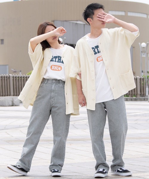 PairPair（ペアペア）の「サーマルカットソーカーデ（ユニセックス）（カーディガン/ボレロ・メンズ・ブラック/ブルー/アイボリー・FREE）」の7枚目の写真