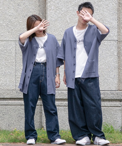 PairPair（ペアペア）の「サーマルカットソーカーデ（ユニセックス）（カーディガン/ボレロ・メンズ・ブラック/ブルー/アイボリー・FREE）」の18枚目の写真