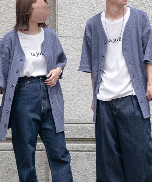 PairPair（ペアペア）の「サーマルカットソーカーデ（ユニセックス）（カーディガン/ボレロ・メンズ・ブラック/ブルー/アイボリー・FREE）」の19枚目の写真