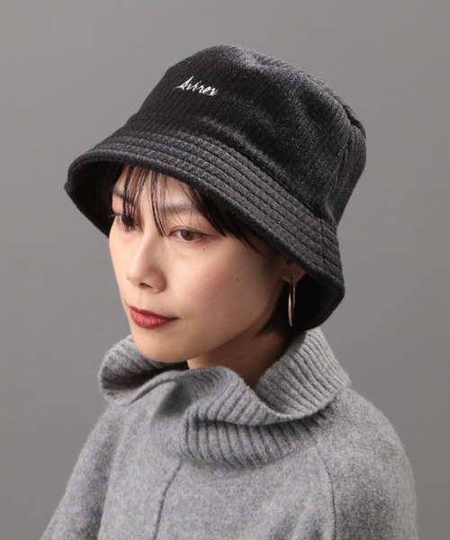 AVIREX(アヴィレックス)の「【直営店限定】ニットバケットハット/ KNIT BUCKET HAT(ハット・レディース・ブラック/オフホワイト・FREE)」の2枚目の写真