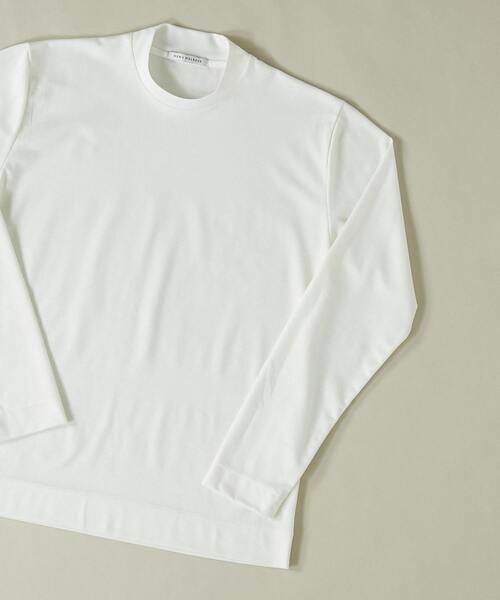 MEN'S MELROSE（メンズメルローズ）の「コンパクトポンチビズクルーTシャツ（Tシャツ/カットソー・メンズ・ホワイト/ネイビー/グレー/マスタード・2/4/3）」の2枚目の写真