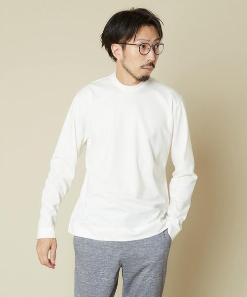 MEN'S MELROSE（メンズメルローズ）の「コンパクトポンチビズクルーTシャツ（Tシャツ/カットソー・メンズ・ホワイト/ネイビー/グレー/マスタード・2/4/3）」の5枚目の写真
