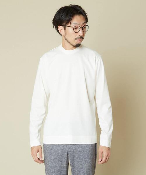 MEN'S MELROSE（メンズメルローズ）の「コンパクトポンチビズクルーTシャツ（Tシャツ/カットソー・メンズ・ホワイト/ネイビー/グレー/マスタード・2/4/3）」の9枚目の写真