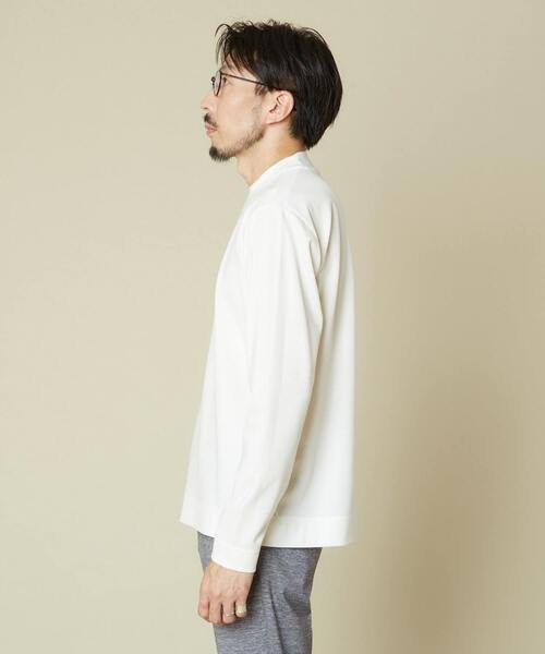 MEN'S MELROSE（メンズメルローズ）の「コンパクトポンチビズクルーTシャツ（Tシャツ/カットソー・メンズ・ホワイト/ネイビー/グレー/マスタード・2/4/3）」の10枚目の写真