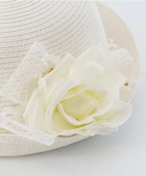 Catherine Cottage（キャサリンコテージ）の「フラワーペーパーハット（ハット・キッズ・ホワイト・54/56）」の2枚目の写真