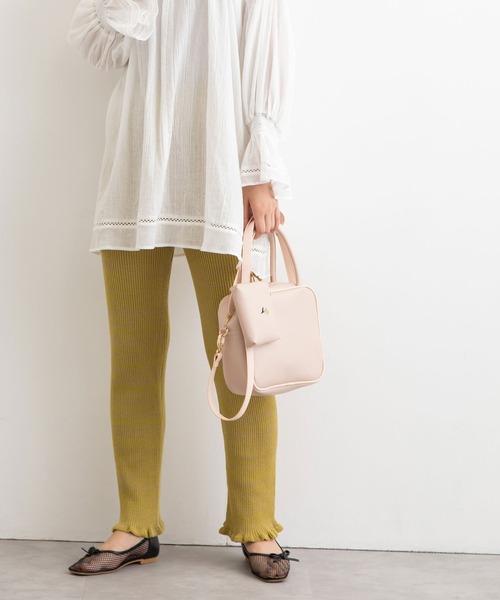 POU DOU DOU（プードゥドゥ）の「裾フリルニットパンツ（その他パンツ・レディース・イエロー/ブルー/モカ・3）」の4枚目の写真