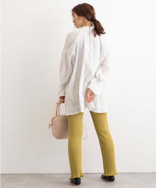 POU DOU DOU（プードゥドゥ）の「裾フリルニットパンツ（その他パンツ・レディース・イエロー/ブルー/モカ・3）」の7枚目の写真