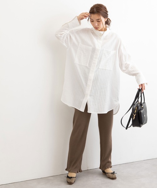 POU DOU DOU（プードゥドゥ）の「裾フリルニットパンツ（その他パンツ・レディース・イエロー/ブルー/モカ・3）」の12枚目の写真